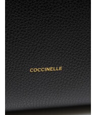 COCCINELLE KLICHE Handtasche aus geh&auml;mmertem Leder Schwarz - Damentaschen - 5