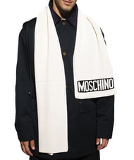 MOSCHINO LOGO Gerippter Schal Creme - Schals - 2