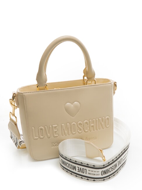 MADE WITH LOVE Mini-Handtasche mit Schultergurt Elfenbein - Damentaschen