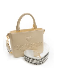 LOVE MOSCHINO MADE WITH LOVE Mini-Handtasche mit Schultergurt Elfenbein - Damentaschen - 2
