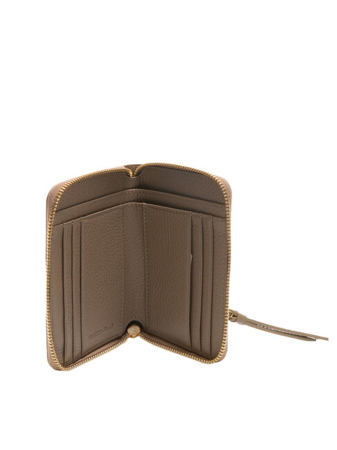 VOILE Mittelgro&szlig;e Lederbrieftasche mit Rundum-Rei&szlig;verschluss warmes Taupe - Brieftaschen Damen