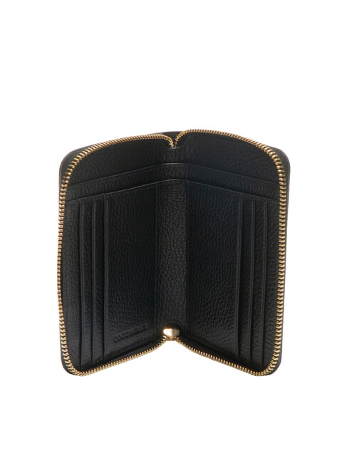 VOILE Mittelgro&szlig;e Lederbrieftasche mit Rundum-Rei&szlig;verschluss Schwarz - Brieftaschen Damen