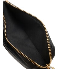 COCCINELLE VOILE Mittelgro&szlig;e Brieftasche aus geh&auml;mmertem Leder Schwarz - Brieftaschen Damen - 4