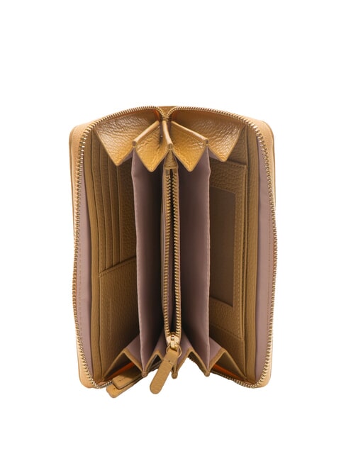 VOILE Gro&szlig;e Brieftasche aus Leder mit Rundum-Rei&szlig;verschluss frisches Beige - Brieftaschen Damen