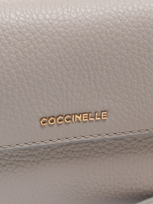 FAINT Mini-Tasche aus geh&auml;mmertem Leder hellgrau - Damentaschen