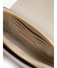 COCCINELLE FAINT Mini-Tasche aus geh&auml;mmertem Leder hellgrau - Damentaschen - 6