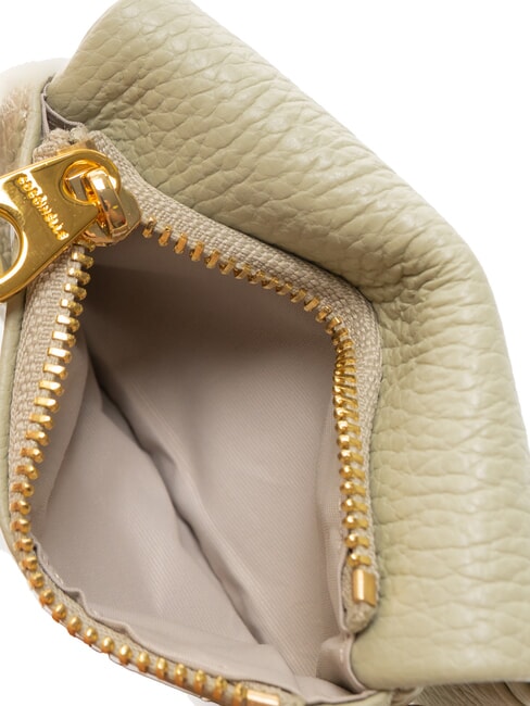 SOFTY Kartenetui aus geh&auml;mmertem Leder Seladongr&uuml;n - Brieftaschen Damen