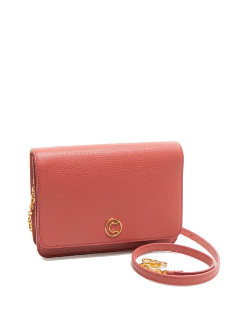 TULIP Schultertasche aus geh&auml;mmertem Leder Topf - Damentaschen