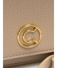 COCCINELLE TULIP Schultertasche aus geh&auml;mmertem Leder Puderrosa - Damentaschen - 5