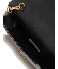 COCCINELLE TULIP Schultertasche aus geh&auml;mmertem Leder Schwarz - Damentaschen - 6