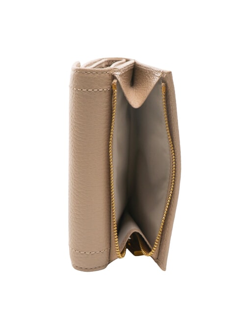 TALEA Mittelgro&szlig;e Brieftasche aus geh&auml;mmertem Leder Puderrosa - Brieftaschen Damen