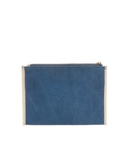 THE BRIDGE ANNA Flache Clutch aus Canvas Marineblau/Milchwei&szlig;, Abk&uuml;rzung. Gold - Damentaschen - 4