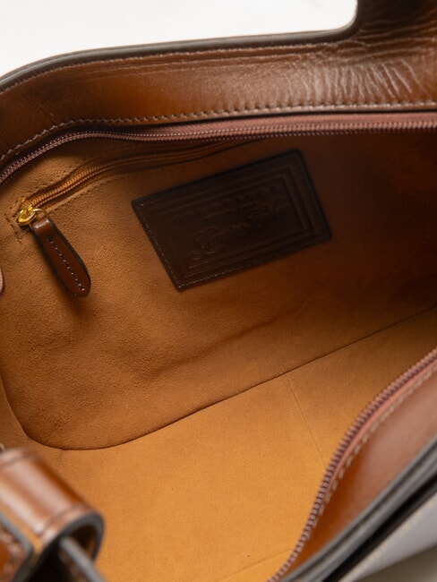 LUCIA Schultertasche aus Leder BRAUN - Damentaschen