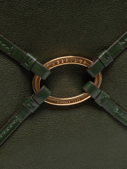 AMELIA Umh&auml;ngetasche aus Leder Derby Green, ca. Gold - Damentaschen