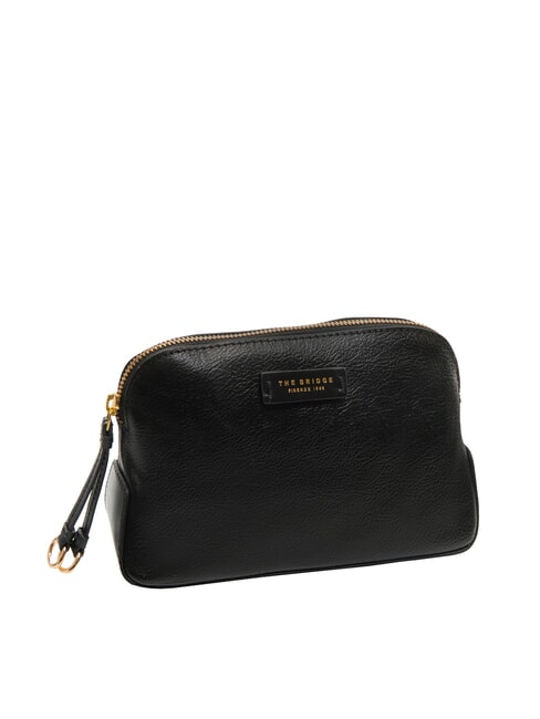 CARLOTTA Kosmetiktasche aus Leder Schwarzes Gold - Beauty-Case