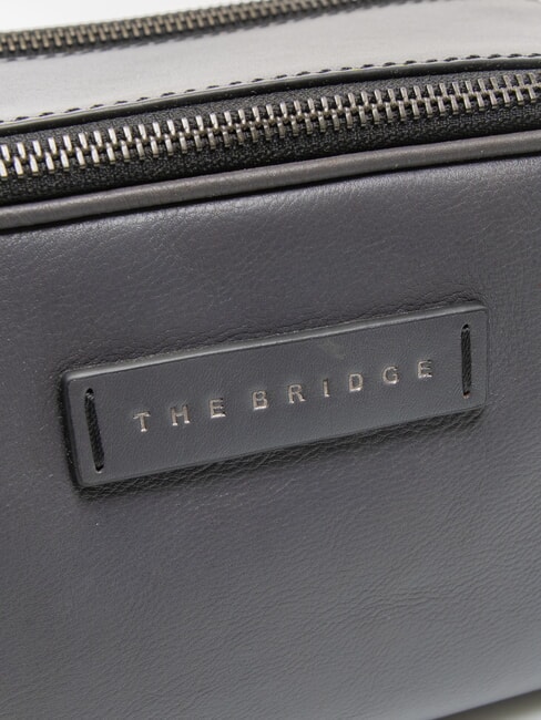 FILIPPO Kosmetiktasche aus Leder graue Abk&uuml;rzung. dunkles Ruthenium - Beauty-Case