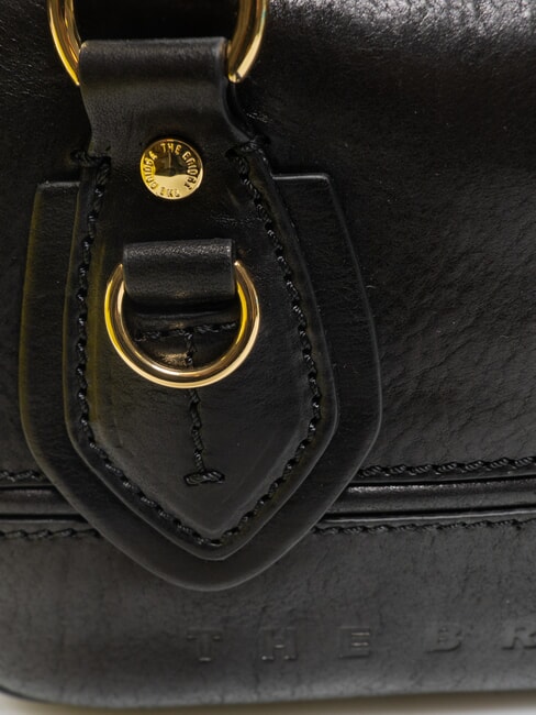 DAPHNE Mini-Kofferraumtasche aus Leder Schwarzes Gold - Damentaschen