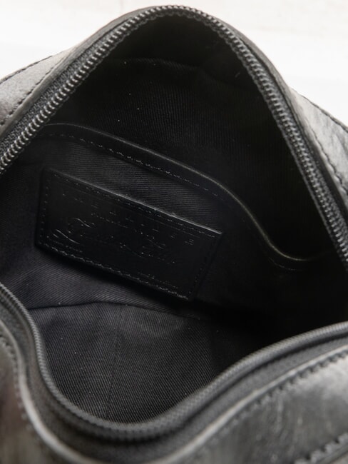 DAPHNE Kameratasche aus Leder Schwarzes Gold - Damentaschen