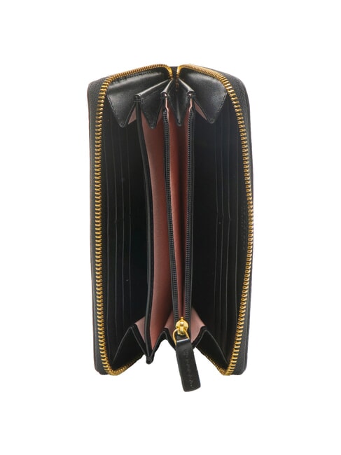 AMELIA Gro&szlig;e Geldb&ouml;rse mit Rundum-Rei&szlig;verschluss Schwarzes Gold - Brieftaschen Damen