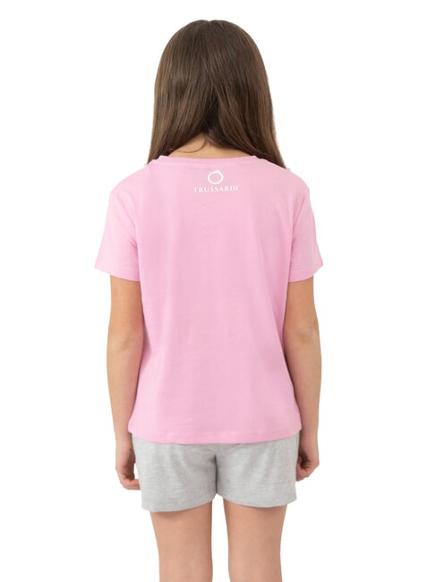 GRIGES Set aus T-Shirt und Bermudashorts rosa/grau meliert - Trainingsanz&uuml;ge f&uuml;r Kinder