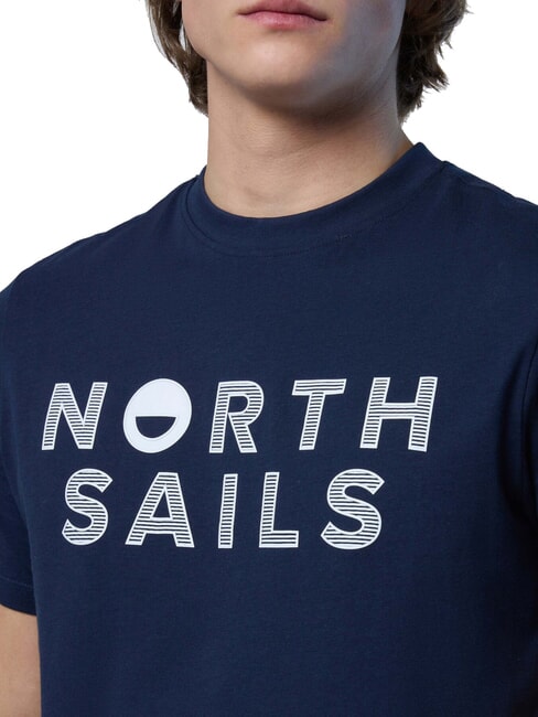 LINE PRINT Baumwoll-T-Shirt mit Maxi-Print Navy blau - Herren-T-Shirts