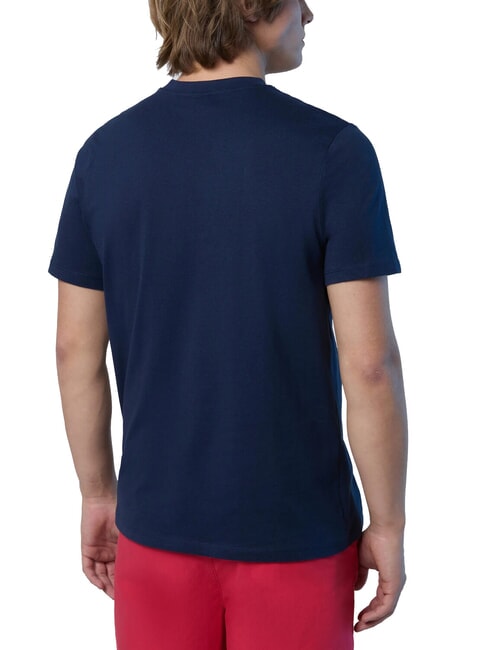 LINE PRINT Baumwoll-T-Shirt mit Maxi-Print Navy blau - Herren-T-Shirts