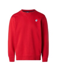 NORTH SAILS ROUND LOGO Sweatshirt mit Rundhalsausschnitt aus Baumwolle rote Lava - Sweatshirts Herren - 4