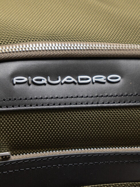 LINK Rucksack aus Leder und Stoff, 15,6-Zoll-PC-Halterung GR&Uuml;N - PC-Rucks&auml;cke