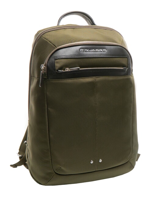 LINK Rucksack aus Leder und Stoff, 15,6-Zoll-PC-Halterung GR&Uuml;N - PC-Rucks&auml;cke