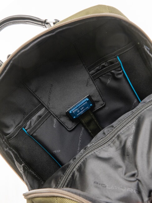 LINK Rucksack aus Leder und Stoff, 15,6-Zoll-PC-Halterung GR&Uuml;N - PC-Rucks&auml;cke