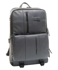 PIQUADRO URBAN  15,6-Zoll-Laptop-Rucksack aus Leder GRAU - PC-Rucks&auml;cke - 5