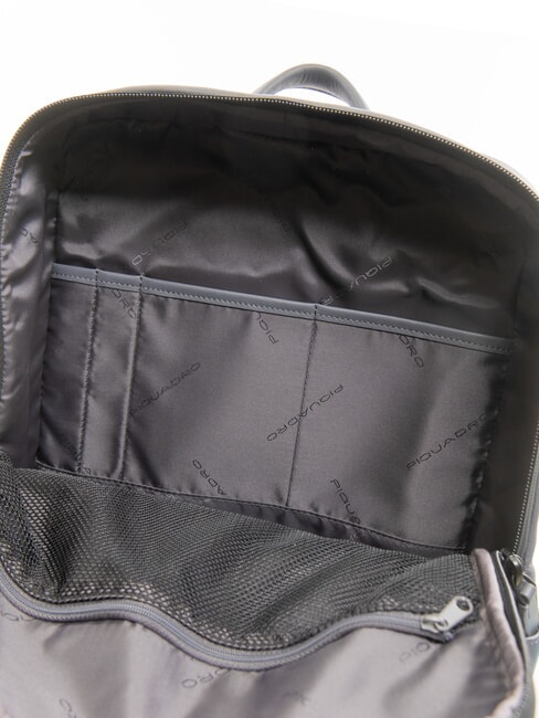 URBAN  15,6-Zoll-Laptop-Rucksack aus Leder GRAU - PC-Rucks&auml;cke