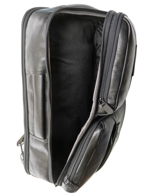 P15 PLUS Lederrucksack f&uuml;r 17" PC Schwarz - PC-Rucks&auml;cke