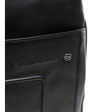 PIQUADRO VIBE One-Shoulder-Tasche aus Leder Schwarz - Umh&auml;ngetaschen Herren - 4