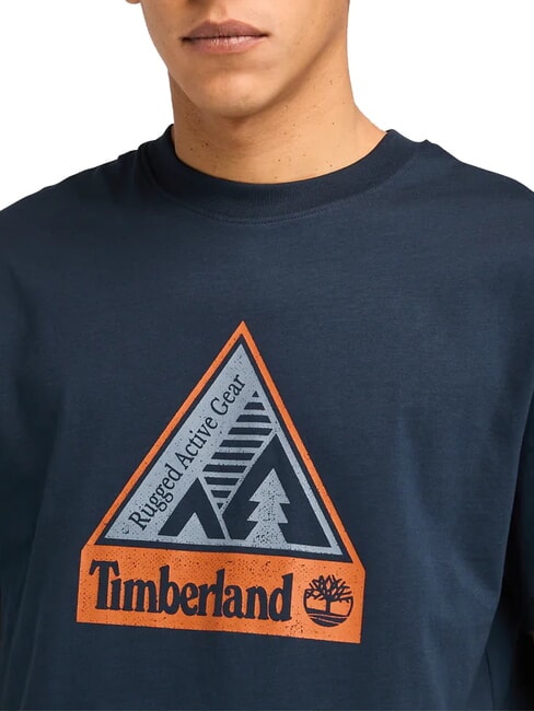 OUTDOOR INSPIRED  Baumwoll-T-Shirt dunkler Saphir - Herren-T-Shirts