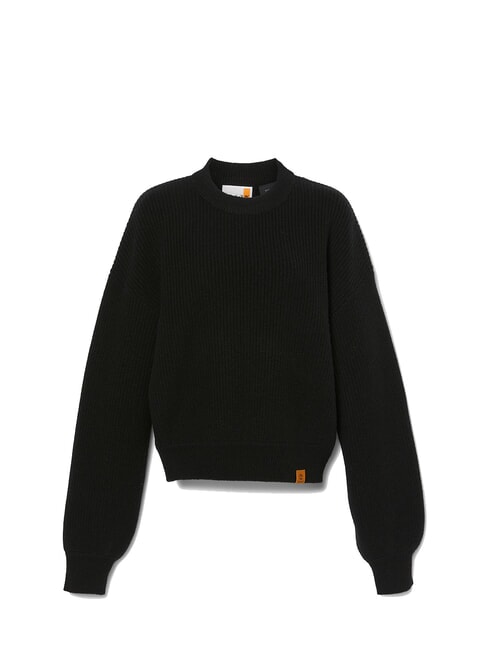 WOOL BLEND  Pullover mit Rundhalsausschnitt SCHWARZ - Damenpullover