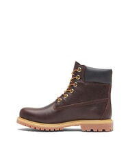 TIMBERLAND PREMIUM 6 INCH  Gepolsterte Stiefeletten aus Leder dunkelbraunes Vollnarbenleder mit schwarzem - Damenschuhe - 3