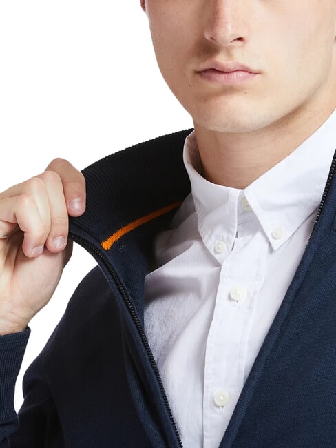 WILLIAMS RIVER Pullover mit Rei&szlig;verschluss dunkler Saphir - Herrenpullover