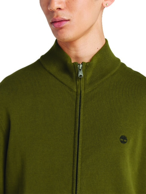 WILLIAMS RIVER Pullover mit Rei&szlig;verschluss dunkeloliv - Herrenpullover
