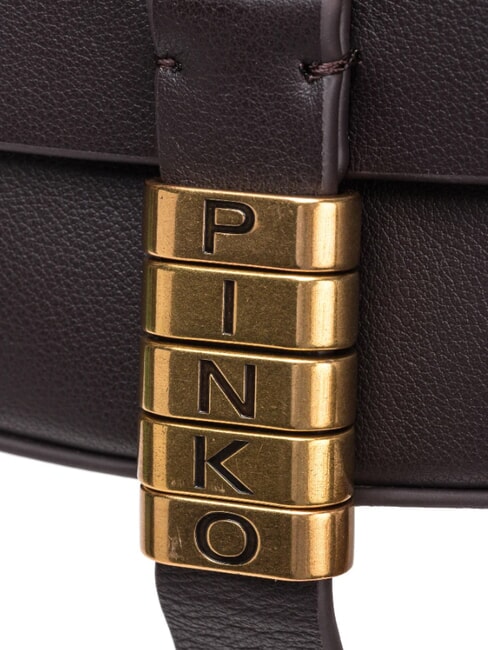 SADDLE Umh&auml;ngetasche aus Leder mit &Uuml;berschlag braunes Moro-Mix-M&auml;dchen. Goldnik - Damentaschen