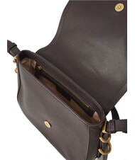 PINKO SADDLE Umh&auml;ngetasche aus Leder mit &Uuml;berschlag braunes Moro-Mix-M&auml;dchen. Goldnik - Damentaschen - 6