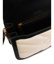 PINKO LOVE BOX BAG Mini-Umh&auml;ngetasche aus Canvas beige/schwarz-antikgold - Damentaschen - 4