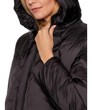 CANADIAN EUGENIE Kurze Satin-Daunenjacke mit Kapuze Schwarz - Daunenjacken f&uuml;r Damen - 4