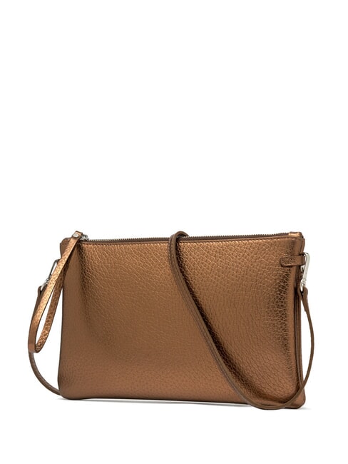 HERMY Umschlagtasche aus Metallic-Leder ger&ouml;stet - Damentaschen