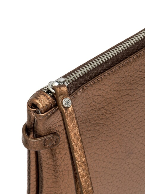 HERMY Umschlagtasche aus Metallic-Leder ger&ouml;stet - Damentaschen