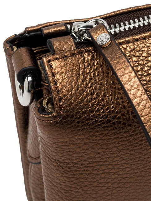 THREE Schultertasche aus Metallic-Leder ger&ouml;stet - Damentaschen