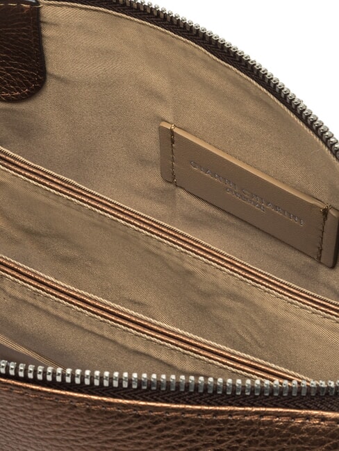 THREE Schultertasche aus Metallic-Leder ger&ouml;stet - Damentaschen