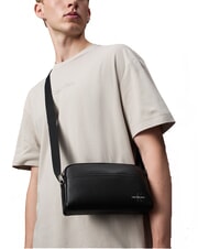 CALVIN KLEIN CKJ MONO LOGO Horizontale Tasche auf Schwarz - Umh&auml;ngetaschen Herren - 4