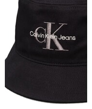 CALVIN KLEIN CKJ MONO LOGO Fischerhut aus Baumwolle auf Schwarz - M&uuml;tzen/H&uuml;te - 3