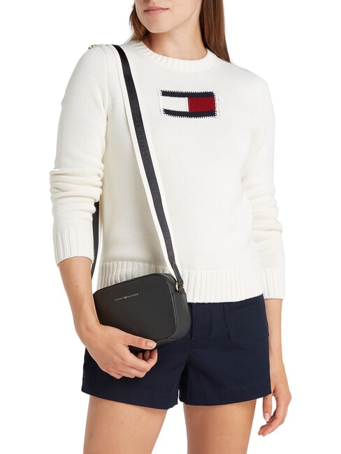 TH LOGOTAPE  Mini-Schulterkameratasche Schwarz - Damentaschen